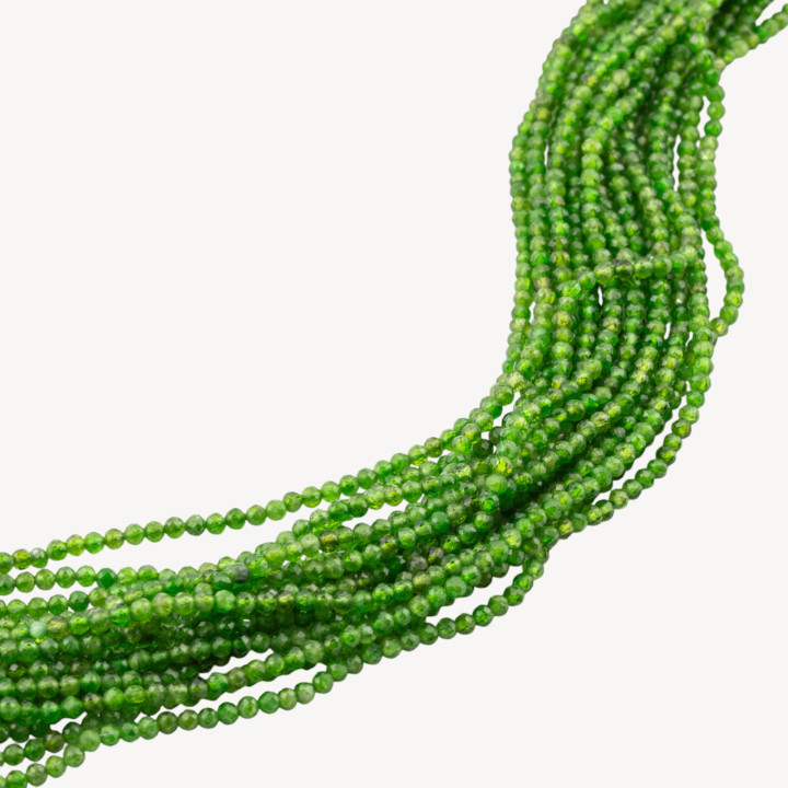 Peridot Perlina Tonda Sfaccettata Diamond Cut 2mm