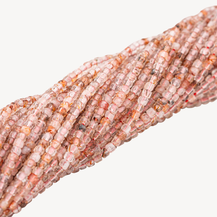 Quarzo Ematoide Cubi Taglio Rigido 2,5mm