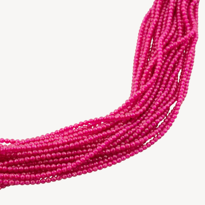 Radice Di Rubino Perlina Tonda Sfaccettata Diamond Cut 2mm