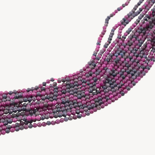 Radice Di Rubino Scuro Perlina Tonda Sfaccettata Diamond Cut 2,8mm