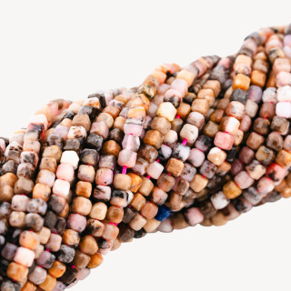 Rodonite Cubi Taglio Sfaccettato 3,5mm