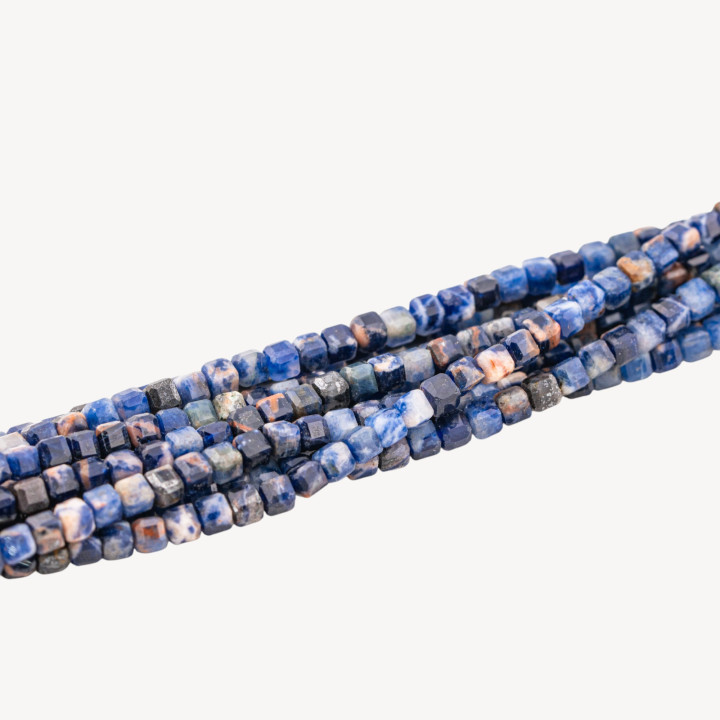 Sodalite Cubi Taglio Rigido Sfaccettato 3mm