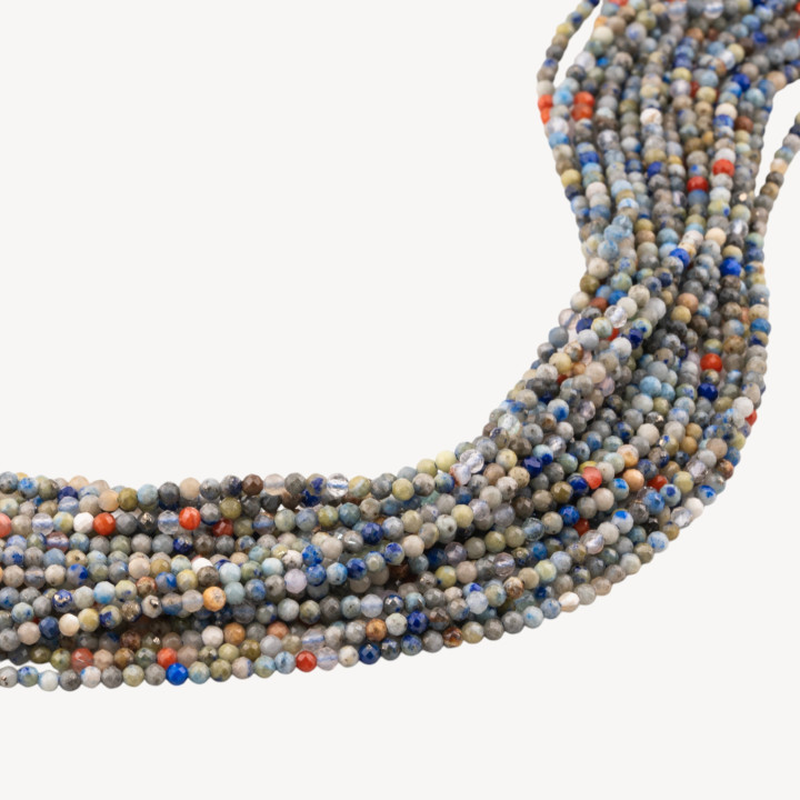 Sodalite Grezzo Perlina Tonda Sfaccettata Diamond Cut 2mm