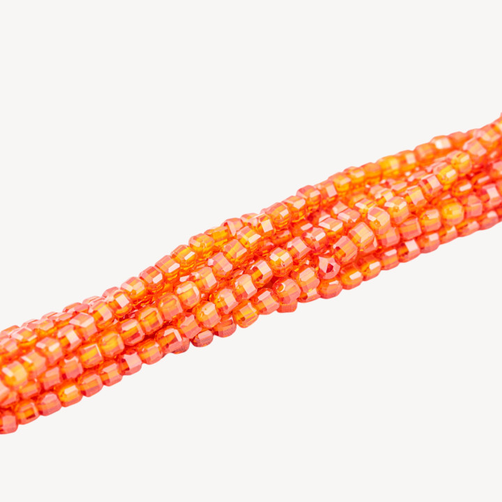 Zirconi Cubi Taglio Rigido 3mm Arancio Corniola