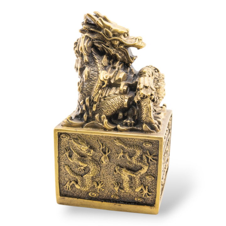 Soprammobile Statua Di Ottone Animalier 8x14cm