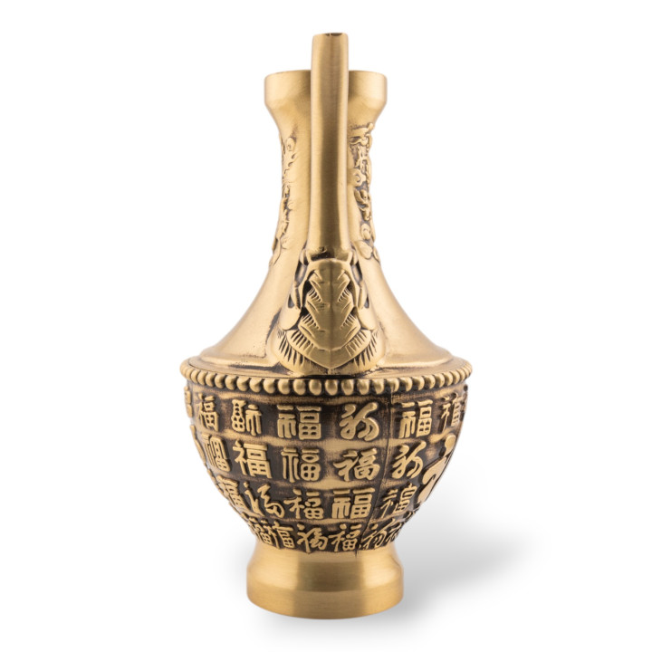 Soprammobile Statua Di Ottone Brocca Ornamentale 10x17cm