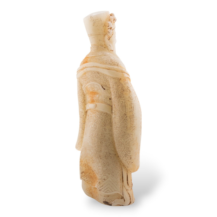 Soprammobile Statue Di Giada Giadeite Inciso A Mano 27cm