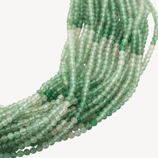 Avventurina Verde Perlina Tonda Sfaccettata Diamond Cut 3,6mm