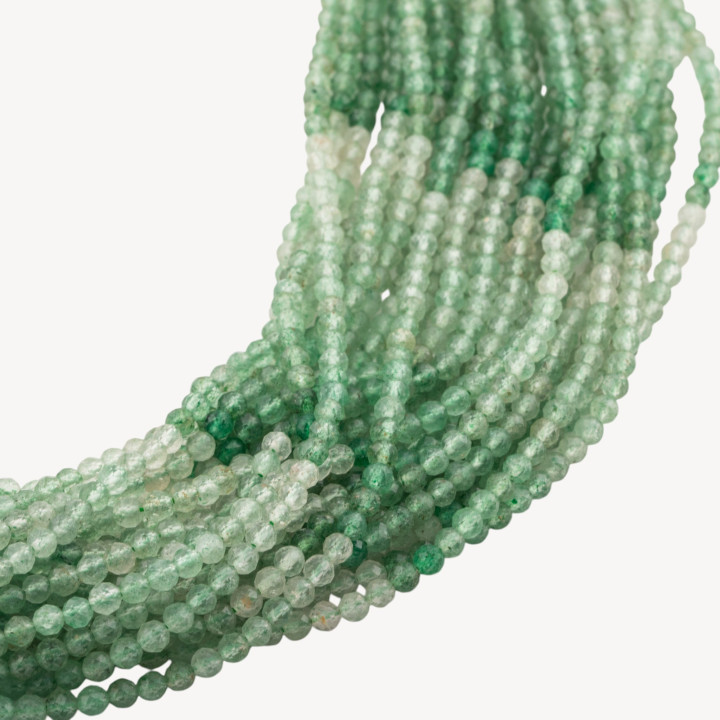 Avventurina Verde Perlina Tonda Sfaccettata Diamond Cut 3,6mm