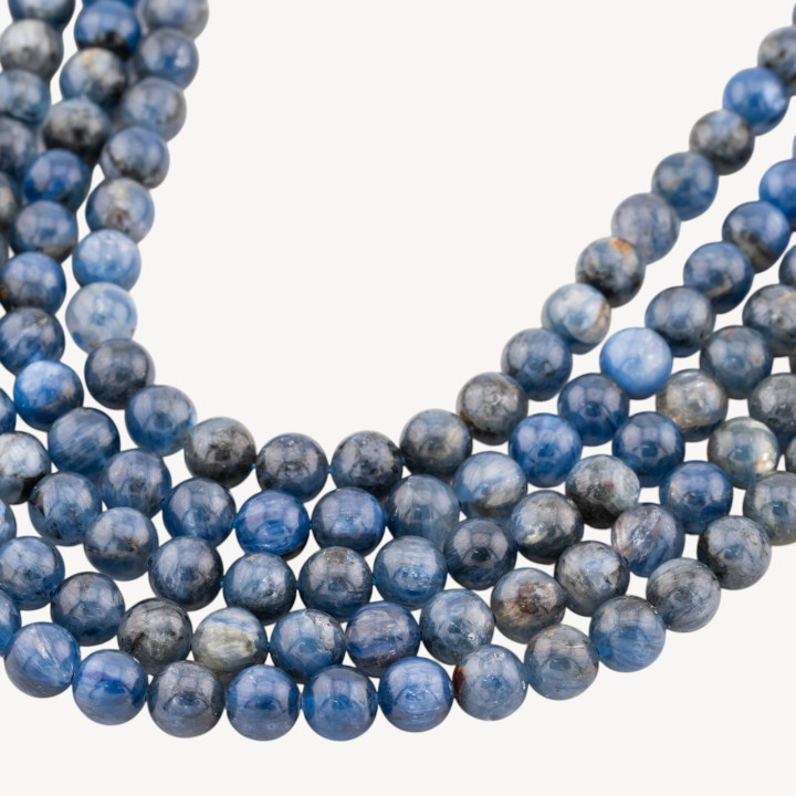 Cianite Perlina Tonda Liscia 8mm Scuro