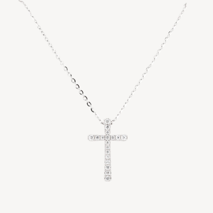 Collana Con Pendente In Argento 925 Con Zirconi