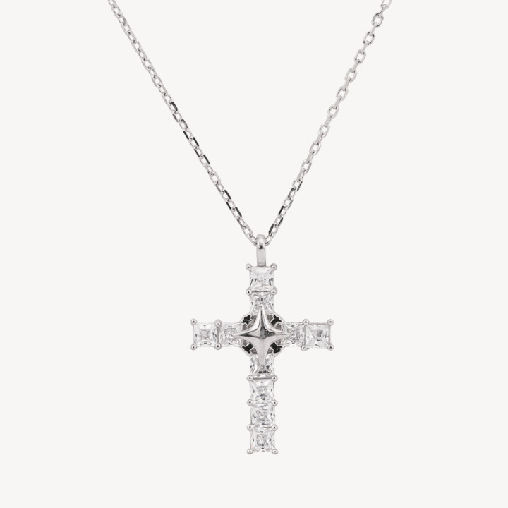 Collana Con Pendente In Argento 925 Con Zirconi