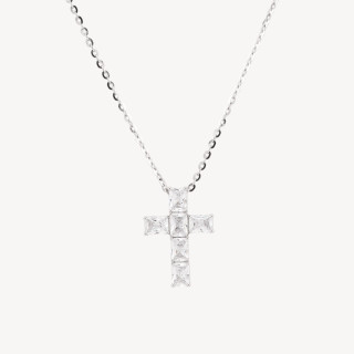 Collana Con Pendente In Argento 925 Con Zirconi