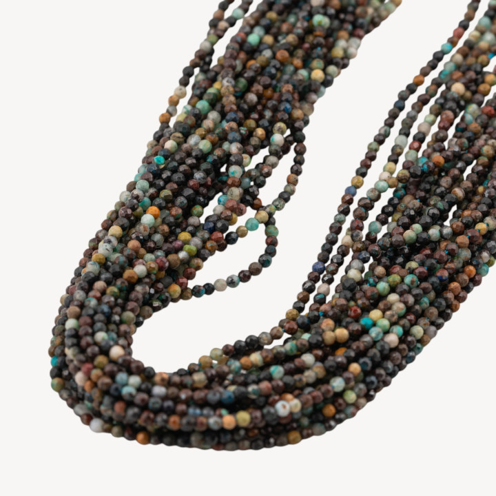 Giada Africana Perlina Tonda Sfaccettata Diamond Cut 2mm