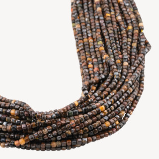 Occhio Di Tigre Ferroso Cubo Taglio Rigido Sfaccettato 2,5mm