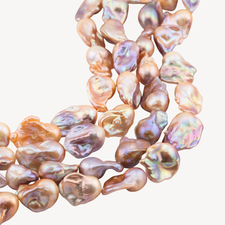 Perle Di Fiume Barocche Naturali YHG Bronzo Iridescente 90-100gr per Creazioni Gioielli DIY