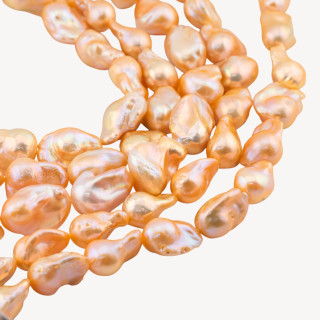 Perle Di Fiume Barocche Naturali YHG Champagne Dorato Iridescente 90-100gr per Creazioni Gioielli DIY