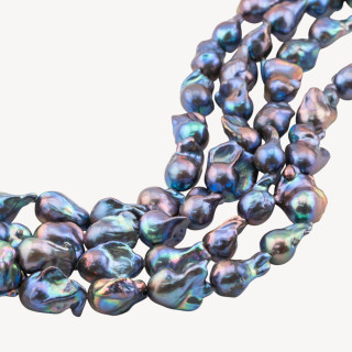 Perle Di Fiume Barocche Naturali YHG Nero Thaiti Iridescente 90-100gr per Creazioni Gioielli DIY