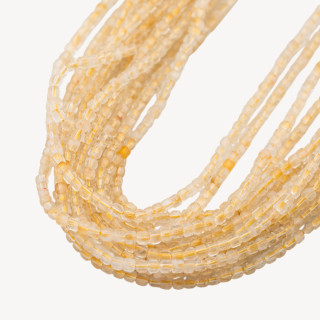 Quarzo Rutilato Cubo Taglio Rigido Sfaccettato 2,5mm