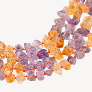 Ametista e Citrino Sasso Irregolare 13-16mm