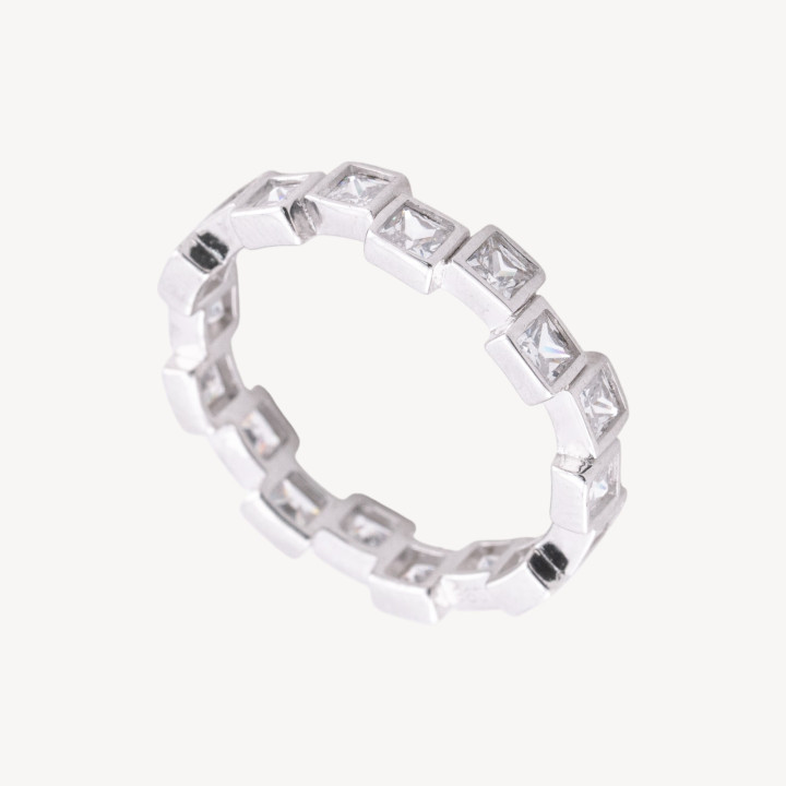 Anello In Argento 925 Con Zirconi