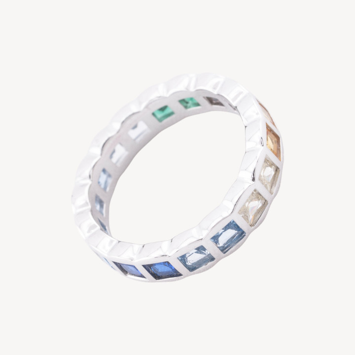 Anello In Argento 925 Con Zirconi