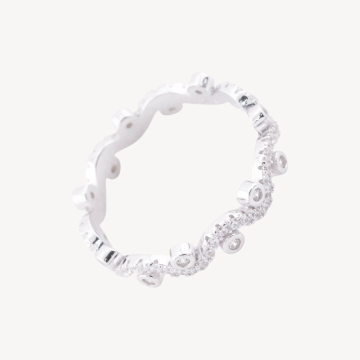 Anello In Argento 925 Con Zirconi