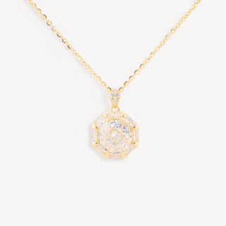 Collana Con Pendente In Argento Con Corindone