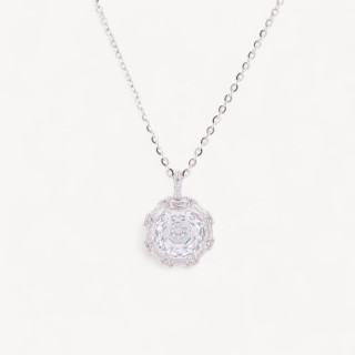 Collana Con Pendente In Argento Con Corindone