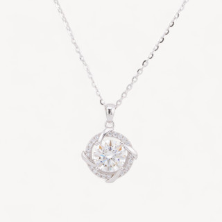 Collana Con Pendente In Argento Con Moissanite MOD1455