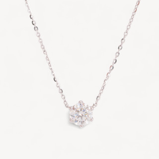 Collana Con Pendente In Argento Con Moissanite MOD1457