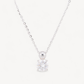 Collana Con Pendente In Argento Con Moissanite MOD1460