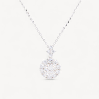 Collana Con Pendente In Argento Con Moissanite