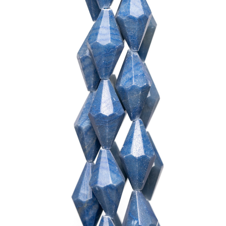 Aventurinblauer Doppelkegel 16 Gesichter 16x30mm