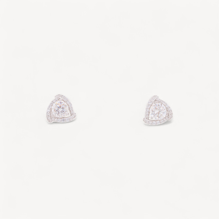 Orecchini In Argento Con Moissanite