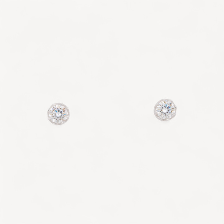 Orecchini In Argento Con Moissanite