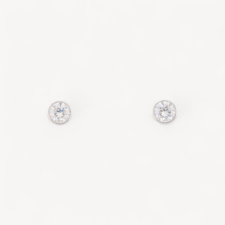 Orecchini In Argento Con Moissanite