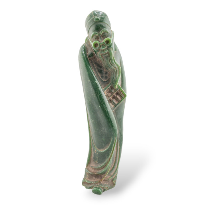 Soprammobile Statua Di Giada Giadeite Verde 25-30cm