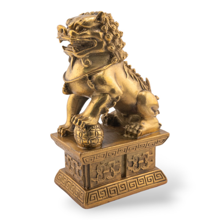 Soprammobile Statua Di Ottone Animalier 16cm