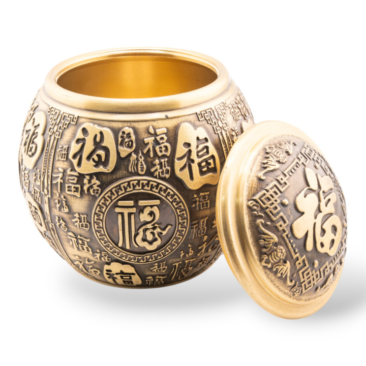 Soprammobile Statua Di Ottone Brucia Incenso 11x11cm