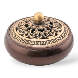 Soprammobile Statua Di Ottone Brucia Incenso 9cm