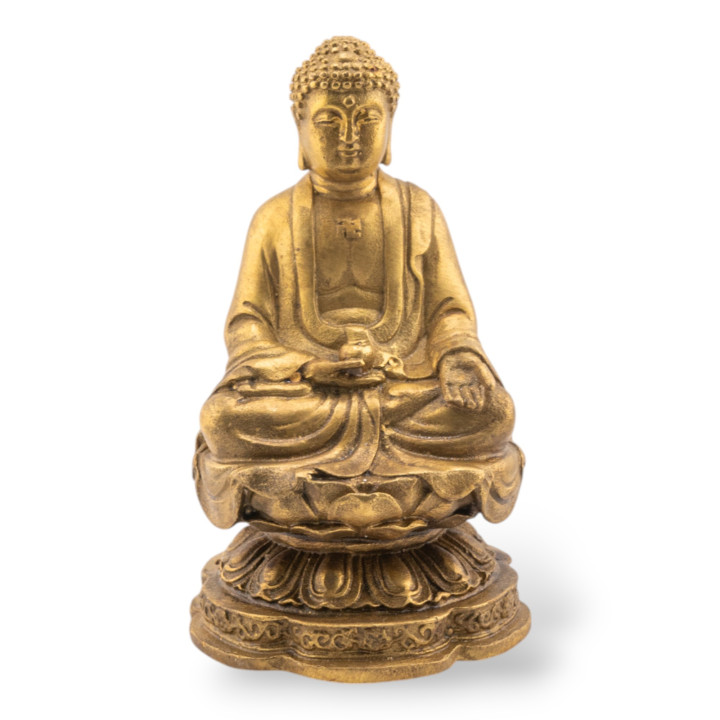 Soprammobile Statua Di Ottone Monaco 10x26cm