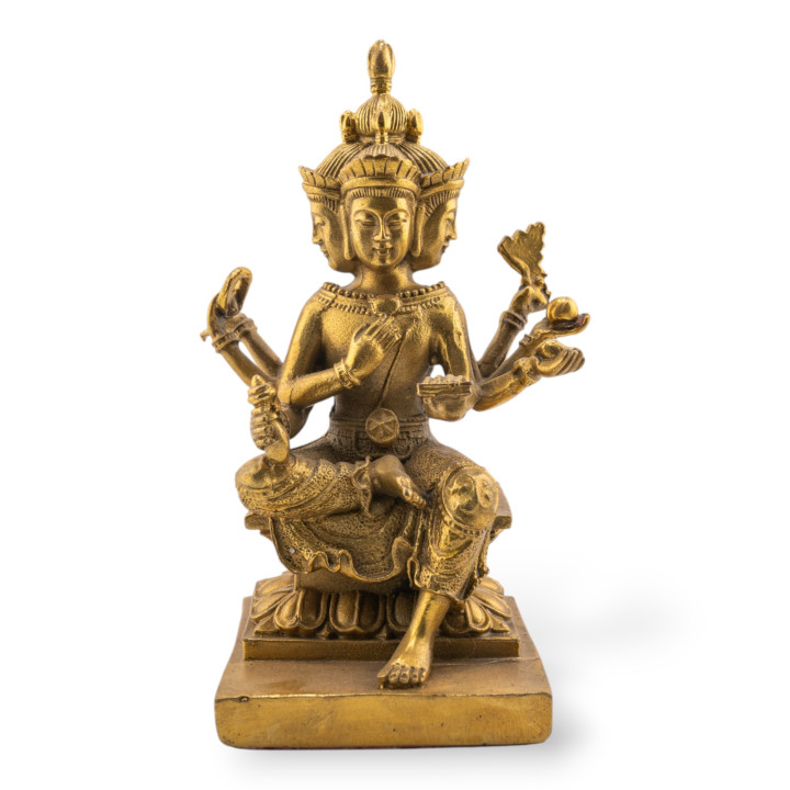 Soprammobile Statua Di Ottone Monaco 8x16cm