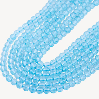 Acquamarina Tondo Liscio  4mm Trasparente