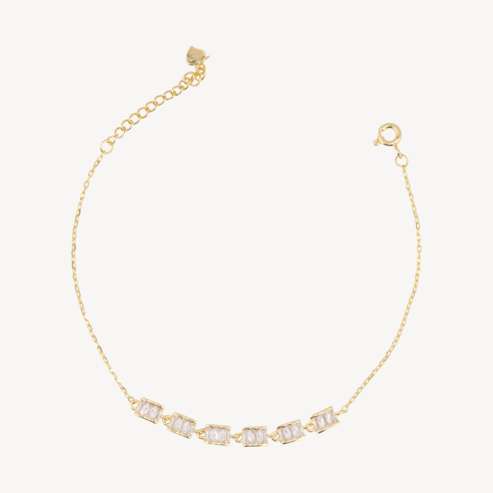 Bracciale In Argento 925 Con Zirconi MOD1563 Dorato