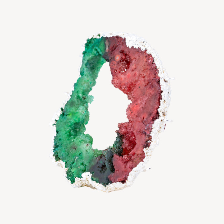 Componente Di Agata Grezza Forata 7-8cm 1pz Bicolore 2