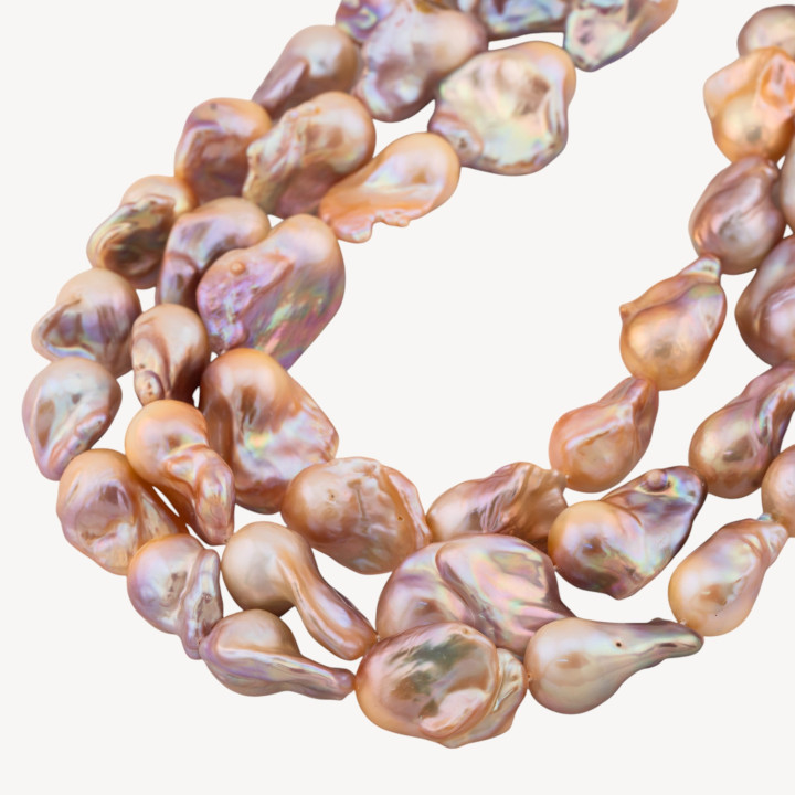 Perle Di Fiume Barocche Naturali YHG Bronzo Iridescente 90-100gr per Creazioni Gioielli DIY