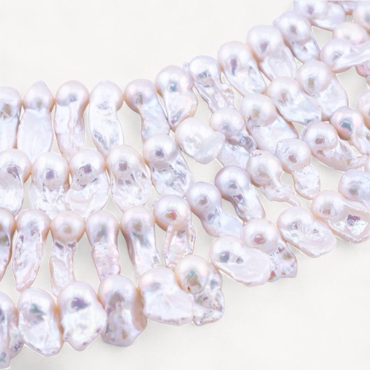 Perle Di Fiume Barocche Naturali Foro Trasversale LWG 90-100gr per Creazioni Gioielli DIY