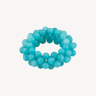 Componente Di Pietre Dure Intrecciato Tondo Forato 50mm 1pz Giada Turchese