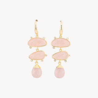 Orecchini Perno Di Bronzo Con Zirconi e Pietre Dure Incastonate MOD.2